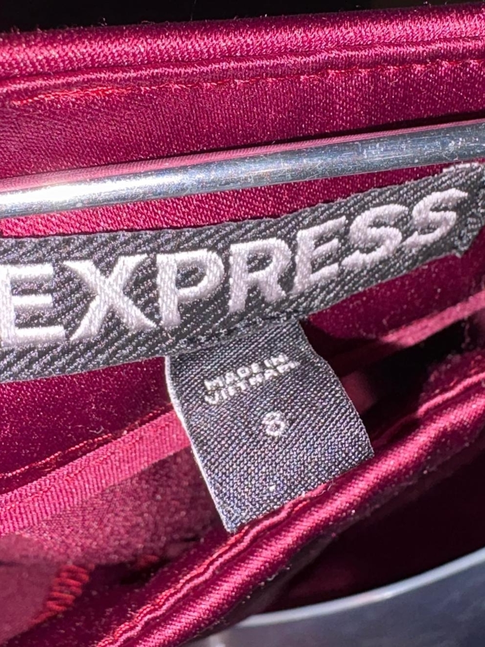 Express Satin Shoulder Bag in Wine - Picture 2 of 3